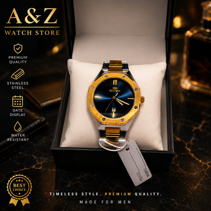 A&Z WATCH Premium Men's Luxury Stainless Steel Watch
