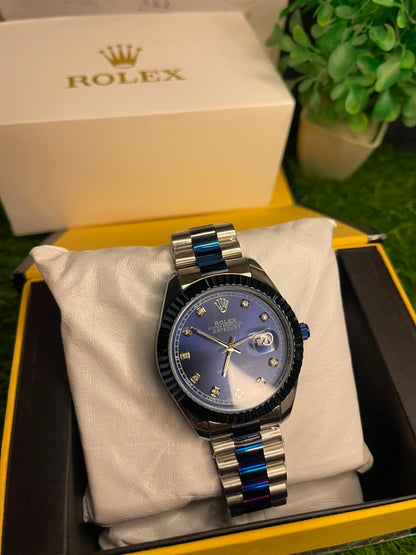 ROLEX Blue Dial Men’s Luxury Watch – Stainless Steel