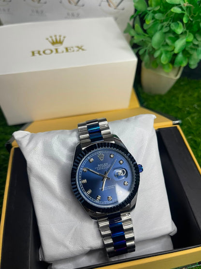 ROLEX Blue Dial Men’s Luxury Watch – Stainless Steel